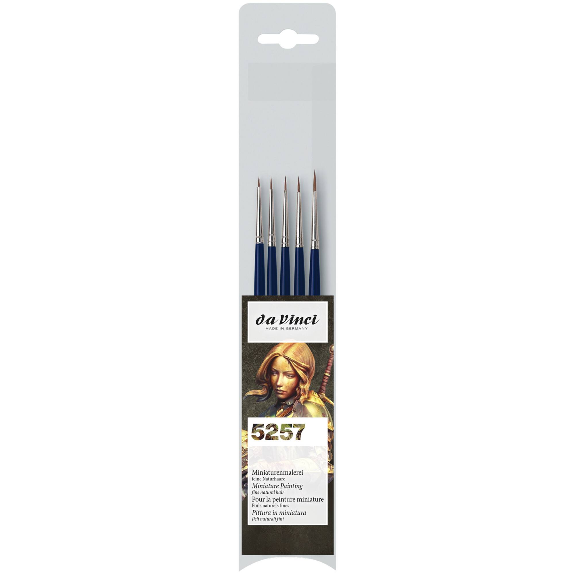 da Vinci Series 1522 5 Piece Red Sable Mini Round Brush Set